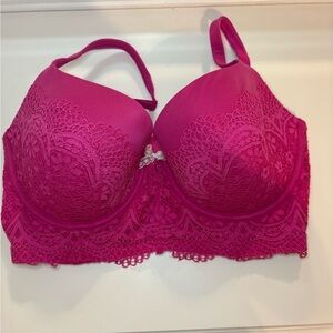 Victoria's Secret Fuchsia Lace Bra